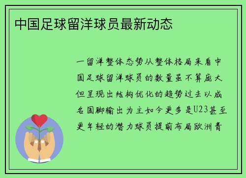 中国足球留洋球员最新动态